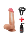 Belden Bağlamalı 21,8 cm Kıkırdak Yapılı Çift Katmanlı Gerçekçi Dildo Penis