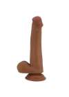 Belden Bağlamalı 22 cm Yeni Nesil Çift Katmanlı Realistik Vantuzlu Dildo Penis - Tallen