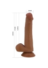 Belden Bağlamalı 22 cm Yeni Nesil Çift Katmanlı Realistik Vantuzlu Dildo Penis - Tallen