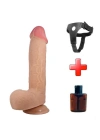 Belden Bağlamalı 23,4 cm Çift Katmanlı Gerçekçi Dildo Penis