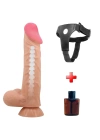 Belden Bağlamalı 24 cm Kıkırdak Yapılı Çift Katmanlı Gerçekçi Dildo Penis