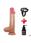 Belden Bağlamalı 24 cm Kıkırdak Yapılı Çift Katmanlı Gerçekçi Dildo Penis