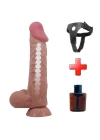 Belden Bağlamalı 24 cm Kıkırdak Yapılı Çift Katmanlı Gerçekçi Melez Dildo Penis