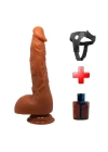 Belden Bağlamalı 25,2 cm Realistik Vantuzlu Melez Dildo Penis - Jason