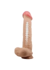 Belden Bağlamalı 26 cm Kıkırdak Yapılı Çift Katmanlı Gerçekçi Dildo Penis