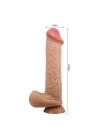 Belden Bağlamalı 26 cm Kıkırdak Yapılı Çift Katmanlı Gerçekçi Dildo Penis