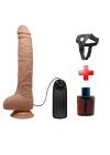 Belden Bağlamalı 28 cm Titreşimli Gerçekçi Kalın Dildo Penis - Dick