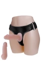 Belden Bağlamalı İçi Dolu 10cm Çift Strapon Penis