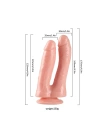 Wossi Çift Uçlu Ten Rengi Realistik Dildo