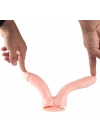 Wossi Çift Uçlu Ten Rengi Realistik Dildo
