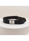 Wossi Deri Fırfırlı Choker Harness Kolye Siyah