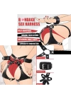 Deri Kalça Harness Bilek Bağlama Siyah