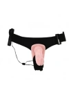 Double Belden Bağlamalı Anal Plug ve Realistik Titreşimli Penis