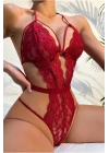 Fantazi Kadın Kırmızı Dantelli Şık Seksi Gecelik BC9241