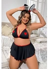 Fantazi Kalpli Mini Etekli  Babydol Gecelik BC9234