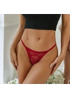 Fantazi Kırmızı Dantelli Kadın String - Tanga BC8616