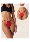 Fantazi Kırmızı Seksi TÜL Kadın STRİNG - Fantezi Tanga BC0037