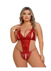 Fantezi Büyük Beden Kırmızı Dantelli Babydoll BC9250