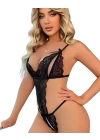 Fantezi Büyük Beden Siyah Dantelli Babydoll BC9249