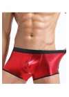 Fantezi Deri Görünümlü Kırmızı Erkek Boxer Tanga BC4506