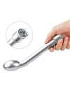 G-Spot Uyarıcılı Titreşimli Gümüş Vibratör Dildo 21 cm