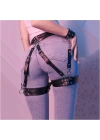 Kalça ve Bilek Bağlama Deri Harness - Siyah