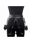 Kalça ve Bilek Bağlama Deri Harness - Siyah