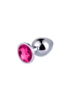 Metal Elmas Taşlı Anal Plug Rose Büyük Boy