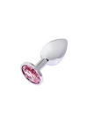 Wossi Metal Elmas Taşlı Anal Plug Rose Orta Boy
