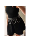 Wossi Metal Halkalı Zincir Detaylı Gotik Harness Kemer