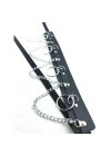 Wossi Metal Halkalı Zincir Detaylı Gotik Harness Kemer