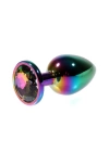 Wossi Metal Rainbow Taşlı Rainbow Anal Plug Orta Boy