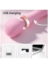 Wossi Modern Isıtmalı Wand Vibratör Pembe