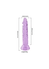 Wossi Şeffaf Mor Silikon Gerçekçi Dildo 14cm