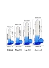 Wossi Silikon Şeffaf Mavi Realistik Dildo 17,5 cm