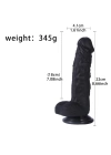 Wossi Siyah Realistik Dildo - 22 Cm