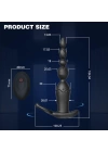 Wossi Telefon Kontrollü Anal Vibratör ve Penis Halkası Siyah