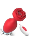 Uzaktan Kumandalı Gül Şekilli Anal Vibrator Kırmızı