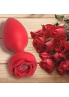 Uzaktan Kumandalı Gül Şekilli Anal Vibrator Kırmızı
