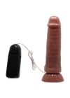 Yeni Nesil Çift Katmanlı 18,5 cm Realistik Titreşimli Dildo Penis