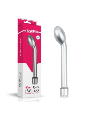 G-Spot Uyarıcılı Titreşimli Gümüş Vibratör Dildo 21 cm