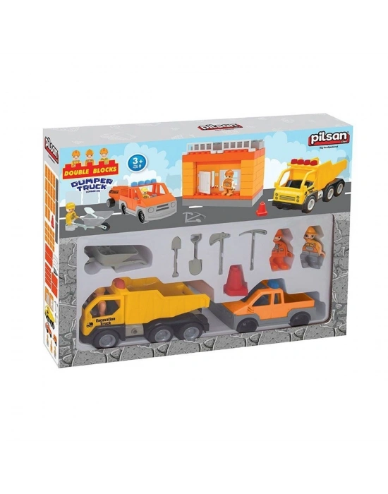03 612 Double Blocks İnşaat Seti -Pilsan Oyuncak