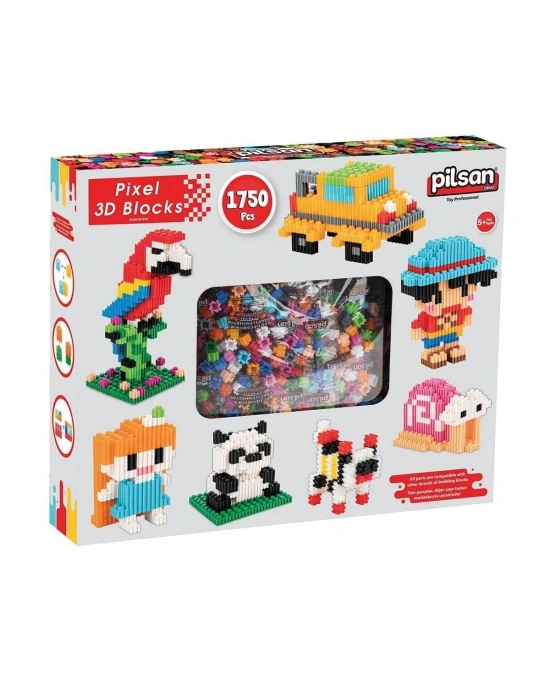 03 616 Pixel 3D Bloklar 1750 Parça -Pilsan Oyuncak