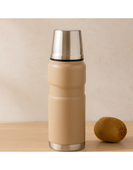 0.5 L Paslanmaz Çelik Termos (Sızdırmaz Kapak / Bardaklı)