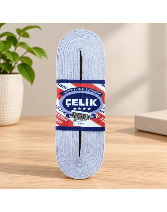 10 m 4 cm Beyaz Paça Lastiği