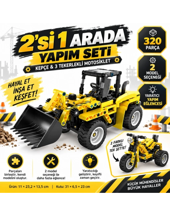 1004574-EKSKAVATÖR/MOTOSİKLET 2IN1 320PRÇ