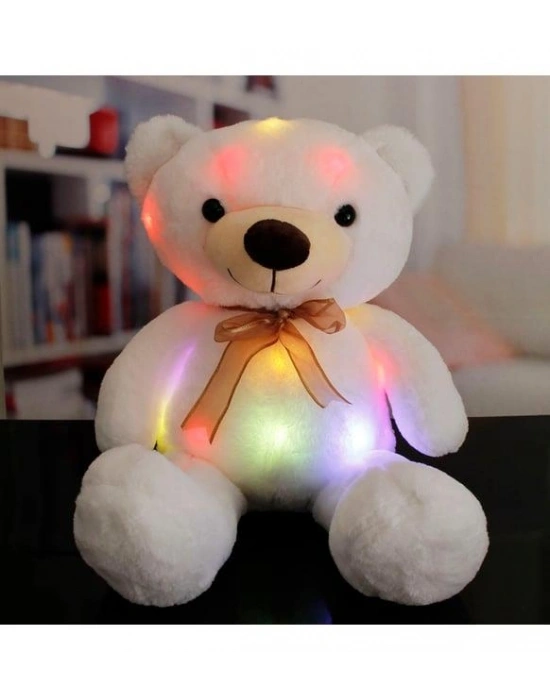 1047 Işıklı Ayı 70 Cm-beyaz