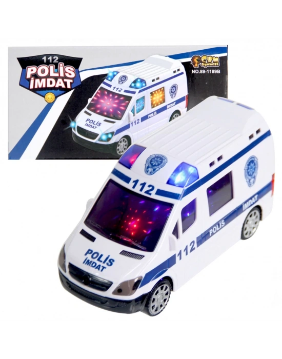 112 Polis İmdat 3D Işıklı Sesli Polis Aracı