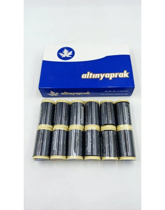 12 Parça Siyah 100 Mt Dikiş İplik