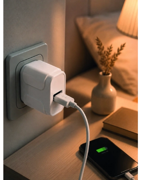 12W USB Şarj Adaptörü Ev ve Ofis Kullanımına Uygun